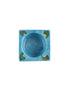 Blue Pottery Candle Holder Set Of 2pcs.